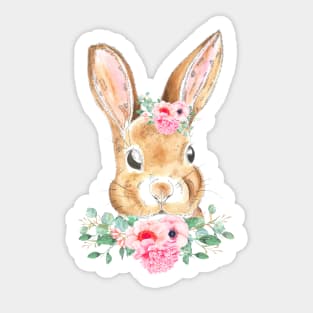 Floral bunny Sticker